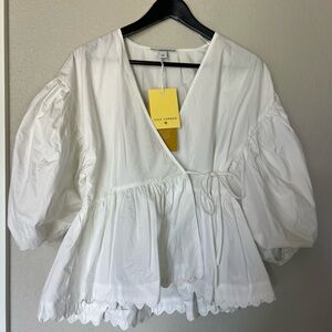 Kika Vargas poplin wrap top